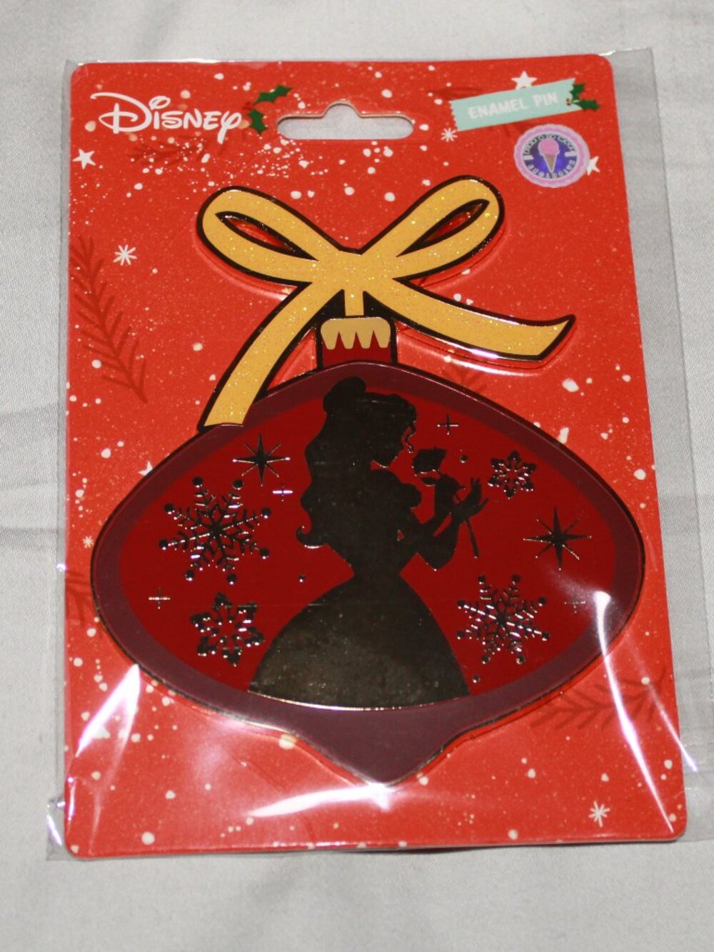 Disney Beauty & the Beast Belle Ornament Jumbo Collectible PinkaLaMode Pin